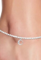Zoey Simmons Moon Charm Beaded Anklet