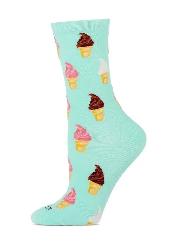 Infinity Classics Soft Serve Cones Bamboo Blend Crew Socks