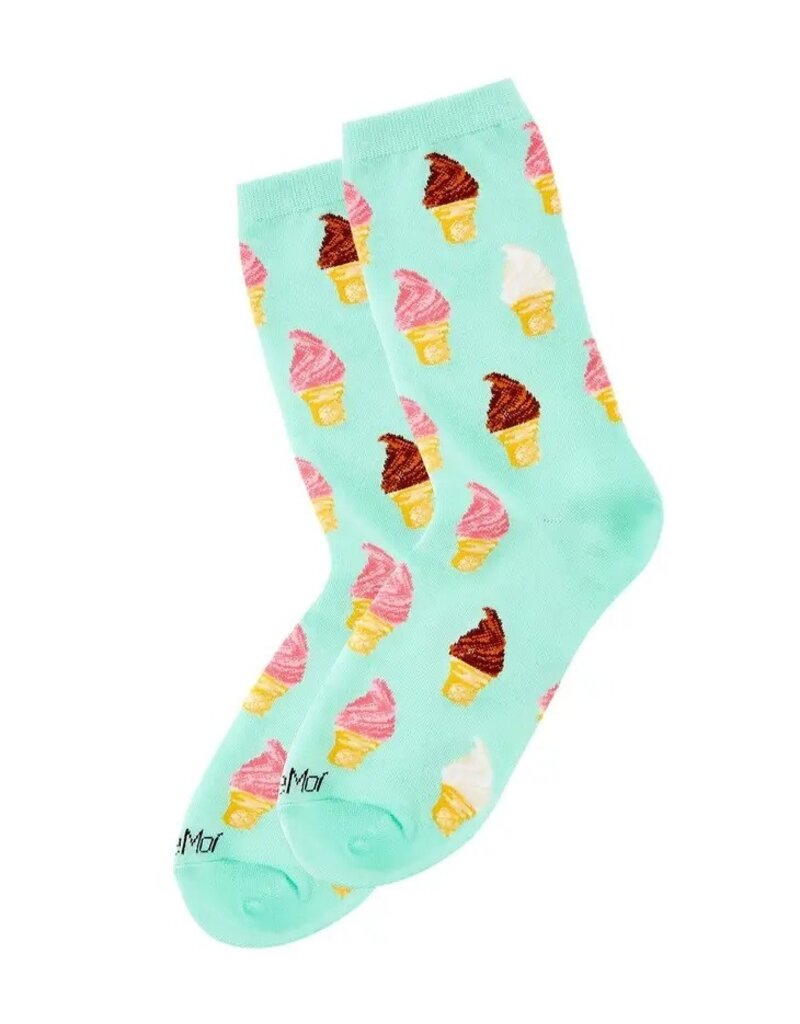 Infinity Classics Soft Serve Cones Bamboo Blend Crew Socks