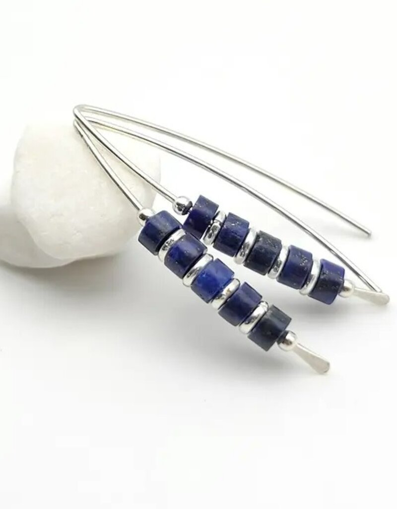 Bijou by Sam Lapis Lazuli Threader Earrings