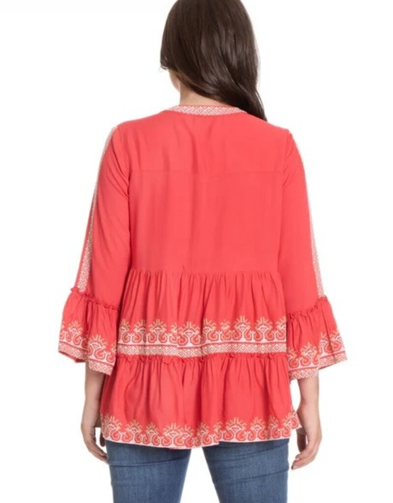 APNY Embroidered Tiered Tunic