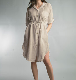 Tempo Paris Linen Drawstring Dress