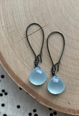 Dana Herbert Gunmetal Short Gemstone Earrings