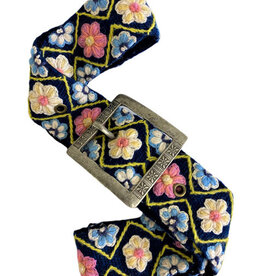 Tey-Art Blue Spring Embroidered Belt
