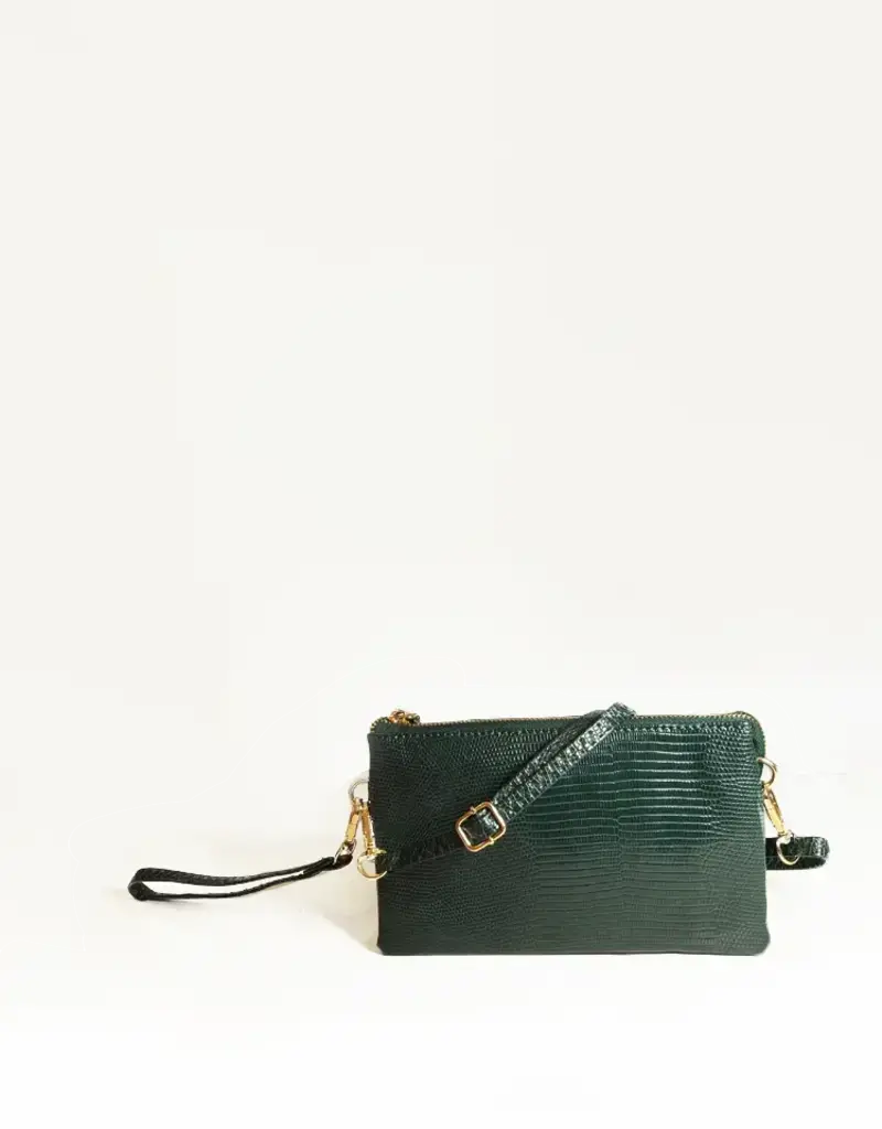 Jen & Co. Riley Vegan Lizard Skin Crossbody Wristlet