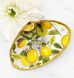 Adori Designs Lemon Yellow Clam Shell Trinket Dish