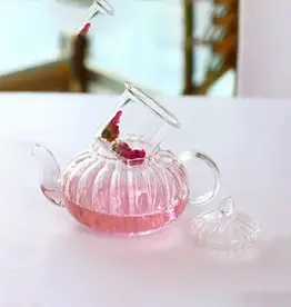 The Grateful Tea Co Glass Teapot with Infuser and Lid