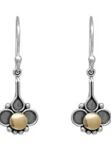 Sita Silver & Gold Petal Dangle Earrings