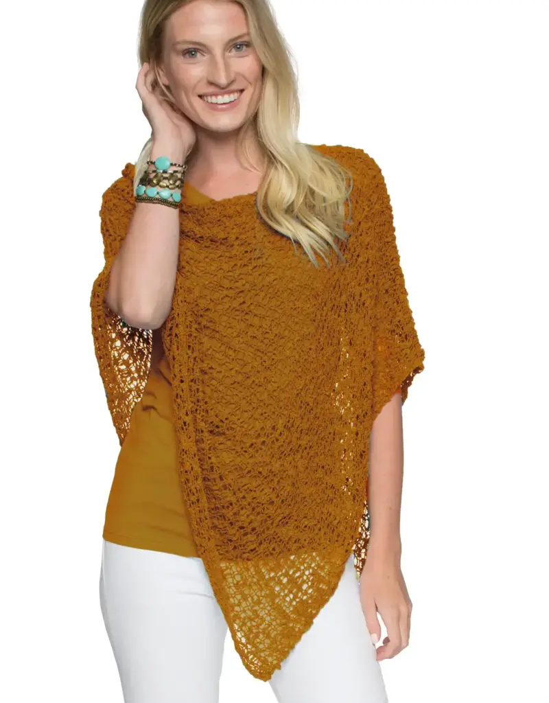 Lost River Popcorn Knit Poncho