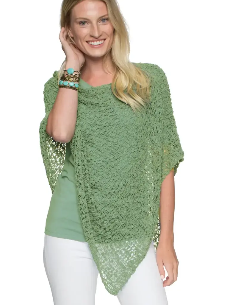 Lost River Popcorn Knit Poncho