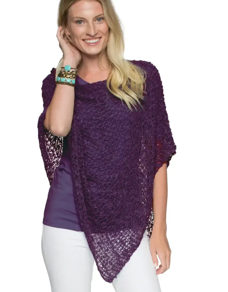 Lost River Popcorn Knit Poncho