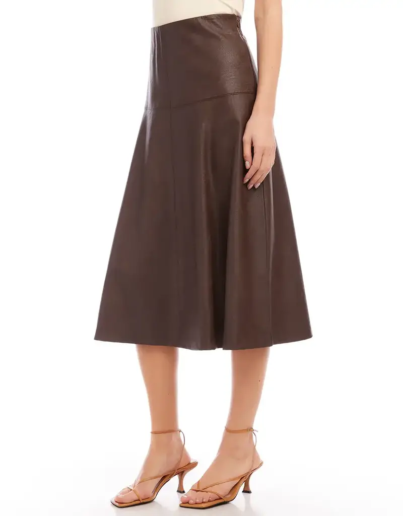 Karen Kane Vegan Leather Midi Skirt