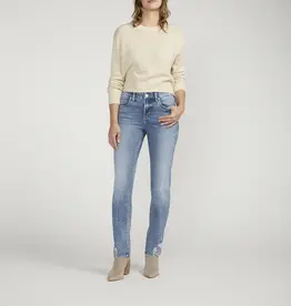 Jag Ruby Mid Rise Embroidered Straight Leg Jeans