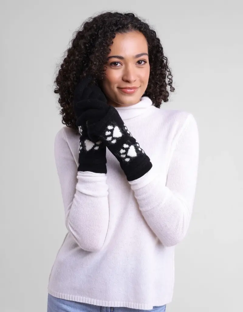 Alashan Cashmere Angora 3-in-1 Paw Print Gloves