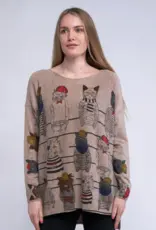 Shana Apparel Print Drop Sweater