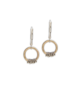 J & I Jewelry Sterling Wrapped Golden Link Earrings