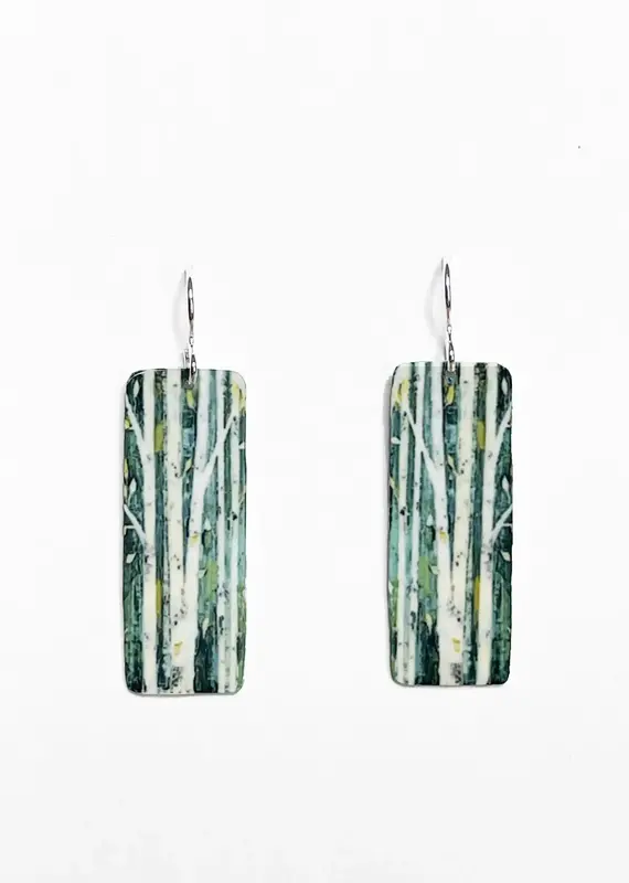 Artista Birch Frove Rectangle Earrings