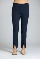 APNY Pull On Ponte Pants With Split Hem in Navy