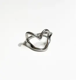 Tiger Mountain Sterling Silver Crooked Heart Ring