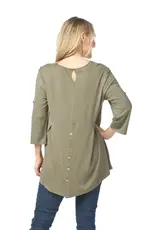 Papillon Bamboo Hi-Lo Top with Back Button Detail