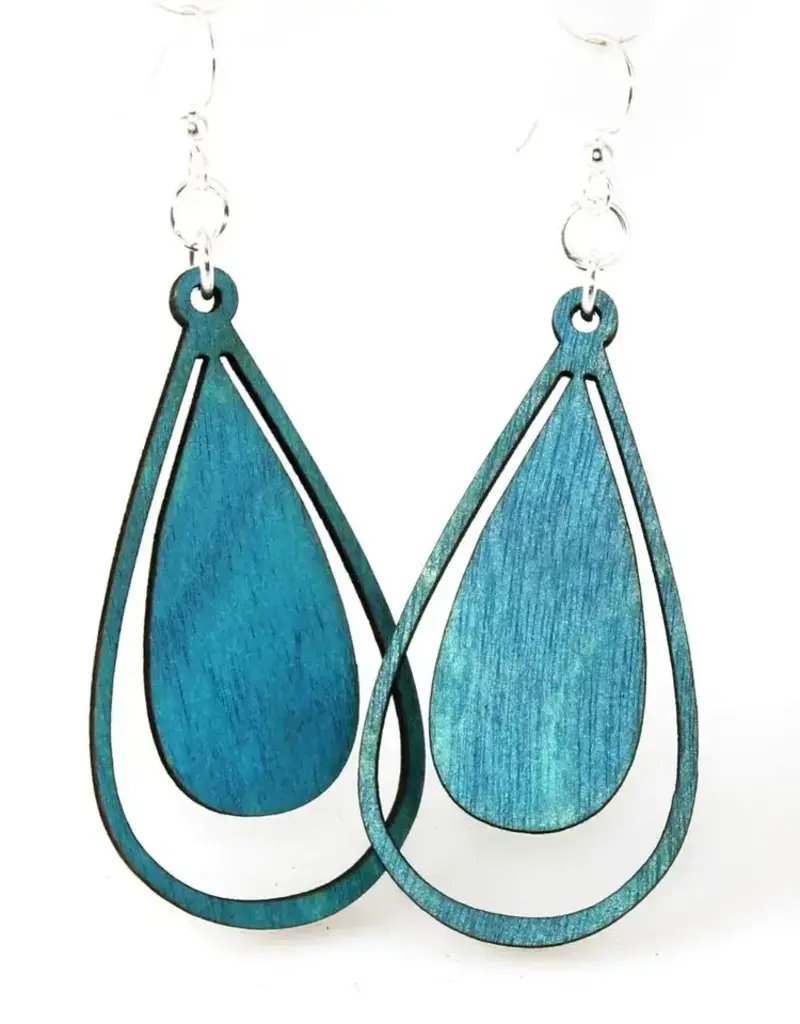 Green Tree Jewelry Water Droplet Earrings