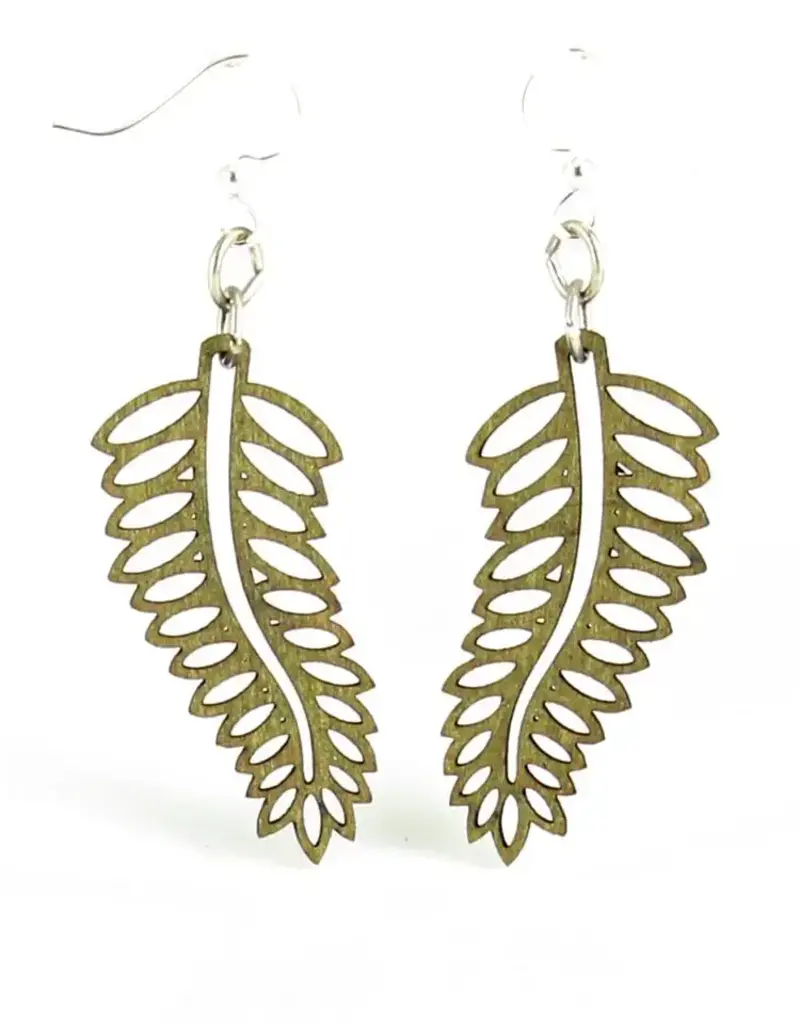 Green Tree Jewelry Open Fern Earrings