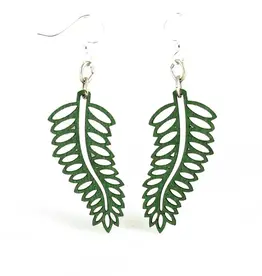 Green Tree Jewelry Open Fern Earrings