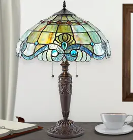 River of Goods 20" Jasmine Stained Glass Table Lamp