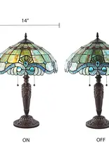 River of Goods 20" Jasmine Stained Glass Table Lamp