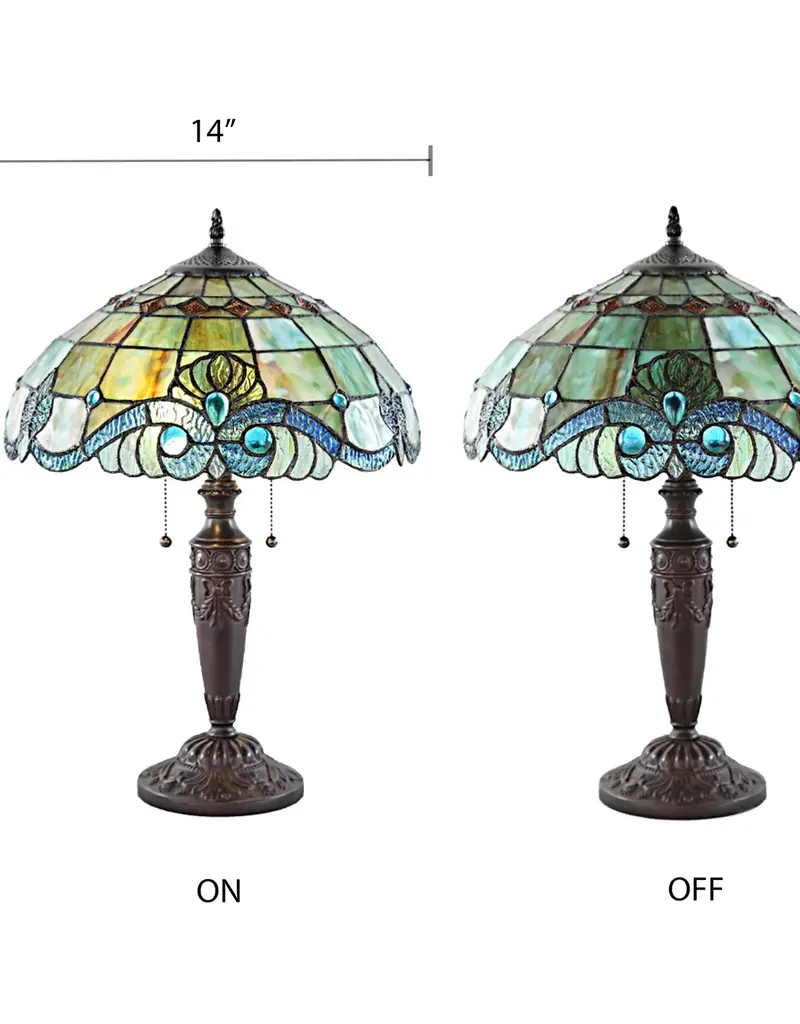 River of Goods 20" Jasmine Stained Glass Table Lamp