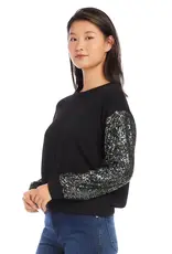Karen Kane Sequin Sleeve Top