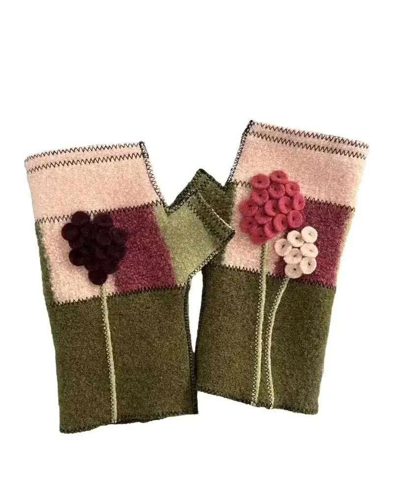 Woolflower Fingerless Wool Gloves