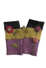 Woolflower Fingerless Wool Gloves