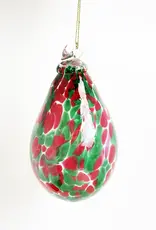 Elias Studios Holiday Glass Teardop Ornament