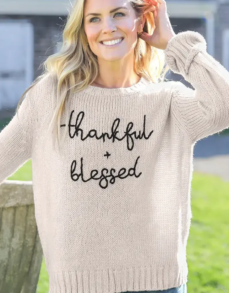 Wooden Ships Thankful & Blessed Sweater