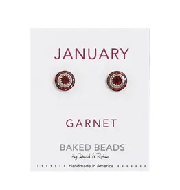Baked Beads Birthstone Earrings