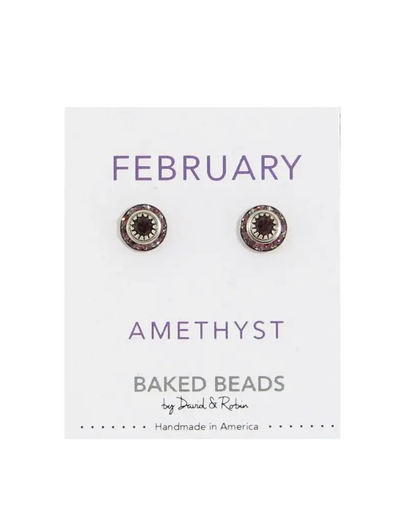 Baked Beads Birthstone Earrings