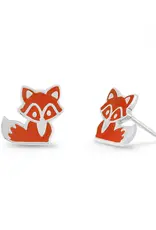 Boma Orange Fox Stud Earrings