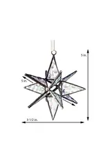 J. Devlin Moravian Star Clear Iridized Stained Glass Ornament