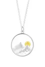 Boma Mountain and Gold Moon Necklace