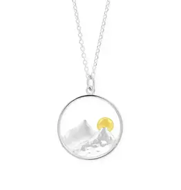 Boma Mountain and Gold Moon Necklace