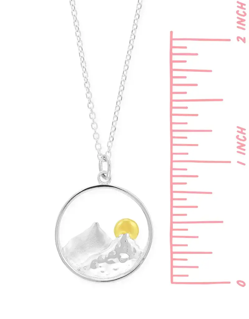 Boma Mountain and Gold Moon Necklace