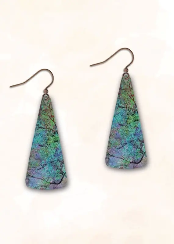 DC Designs Abstract Branch Triangle Drop Earrings