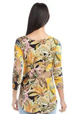 Karen Kane 3/4 Sleeve Shirttail Top