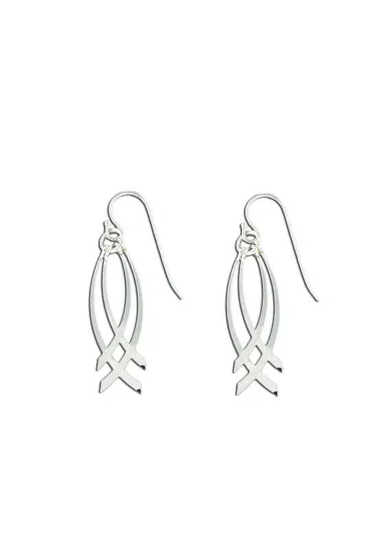 Mark Steel Criss Cross Earrings