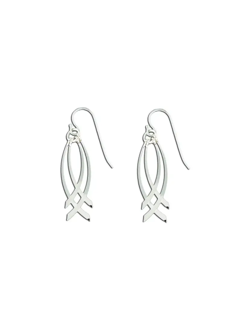 Mark Steel Criss Cross Earrings