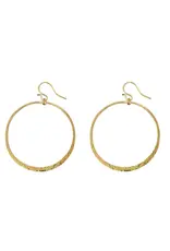 Mark Steel Hammered Hoop Earrings