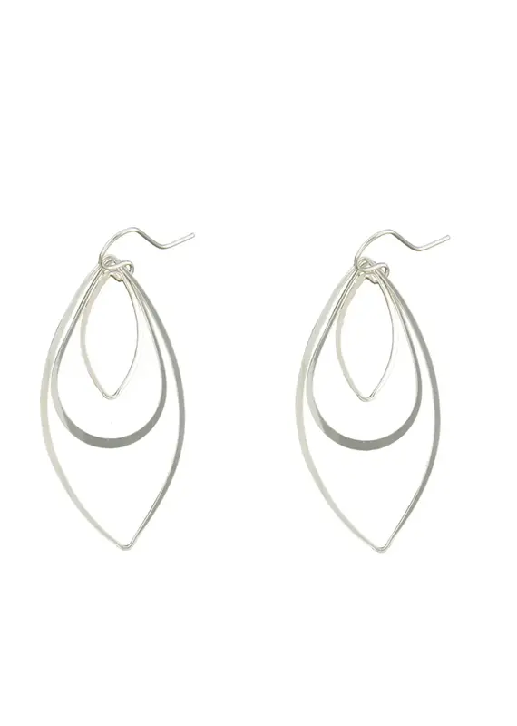 Mark Steel Triple Shape Dangle Earrings