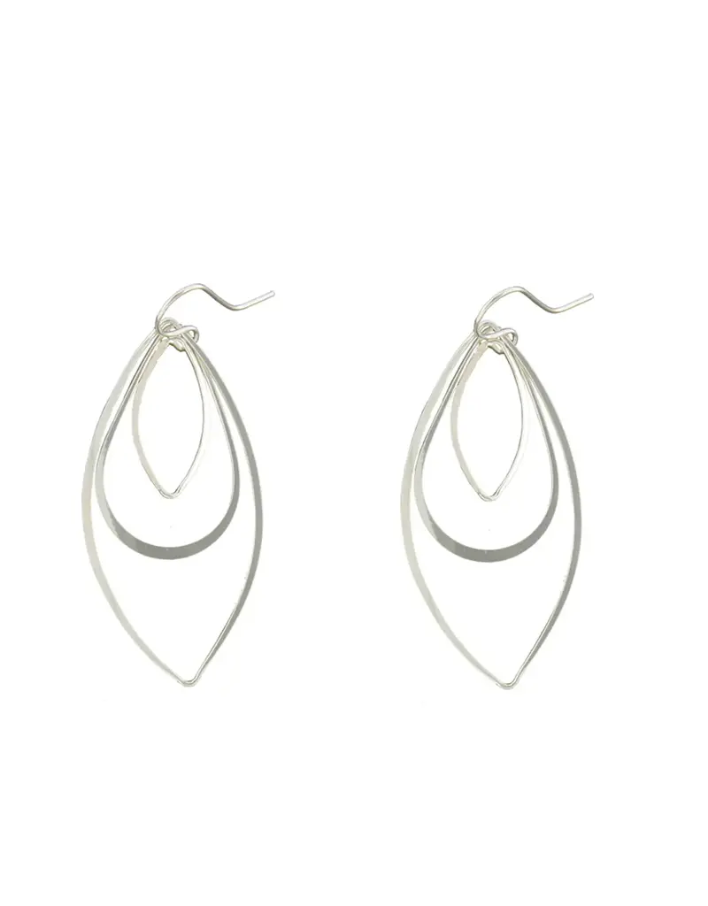 Mark Steel Triple Shape Dangle Earrings