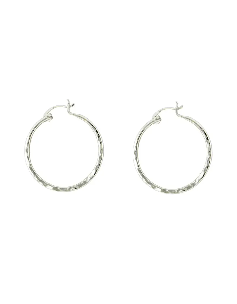 Mark Steel Hollow Hoop Earrings